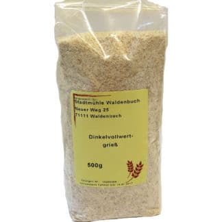Dinkelvollwertgrieß 500 g – jetzt kaufen bei Stadtmühle Waldenbuch Onlineshop