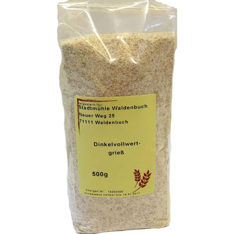 Dinkelvollwertgrieß 500 g – jetzt kaufen bei Stadtmühle Waldenbuch Onlineshop