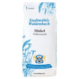 Unsere Dinkel Vollkornmehl Verpackung