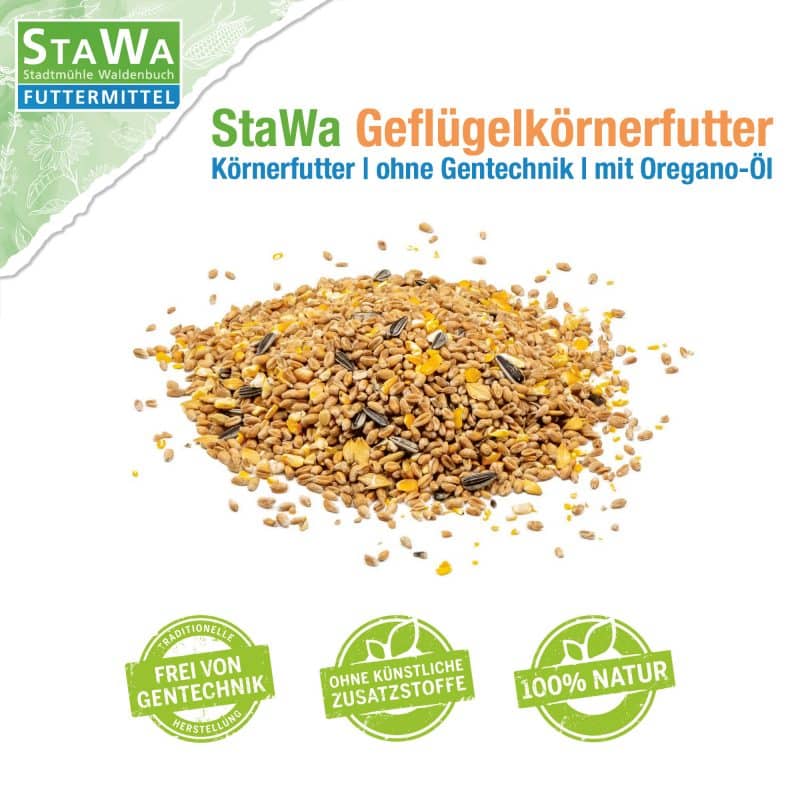 StaWa Hühnerfutter Geflügelkörnerfutter Körnerfutter | ohne Gentechnik | mit Oregano Öl – Detailbild 1 – jetzt kaufen bei Stadtmühle Waldenbuch