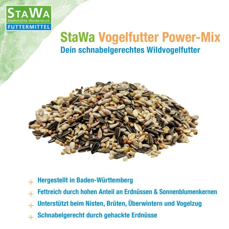 StaWa PowerMix Streufutter für Wildvögel | ohne Weizen | Vogelfutter – Detailbild 2 – jetzt kaufen bei Stadtmühle Waldenbuch