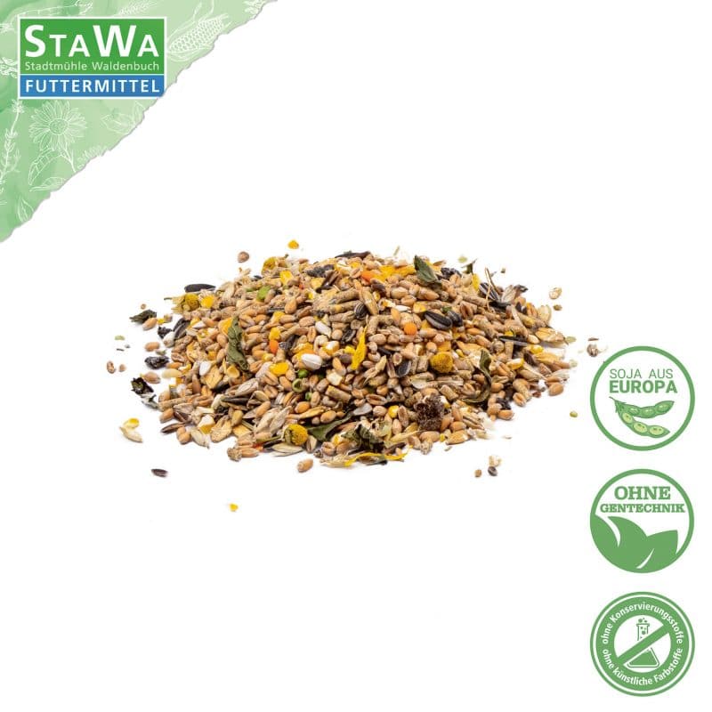 StaWa Hühnerfutter-Mix mit Kräuter | ohne Gentechnik | Alleinfuttermittel für Hühner – Detailbild 1 – jetzt kaufen bei Stadtmühle Waldenbuch Onlineshop