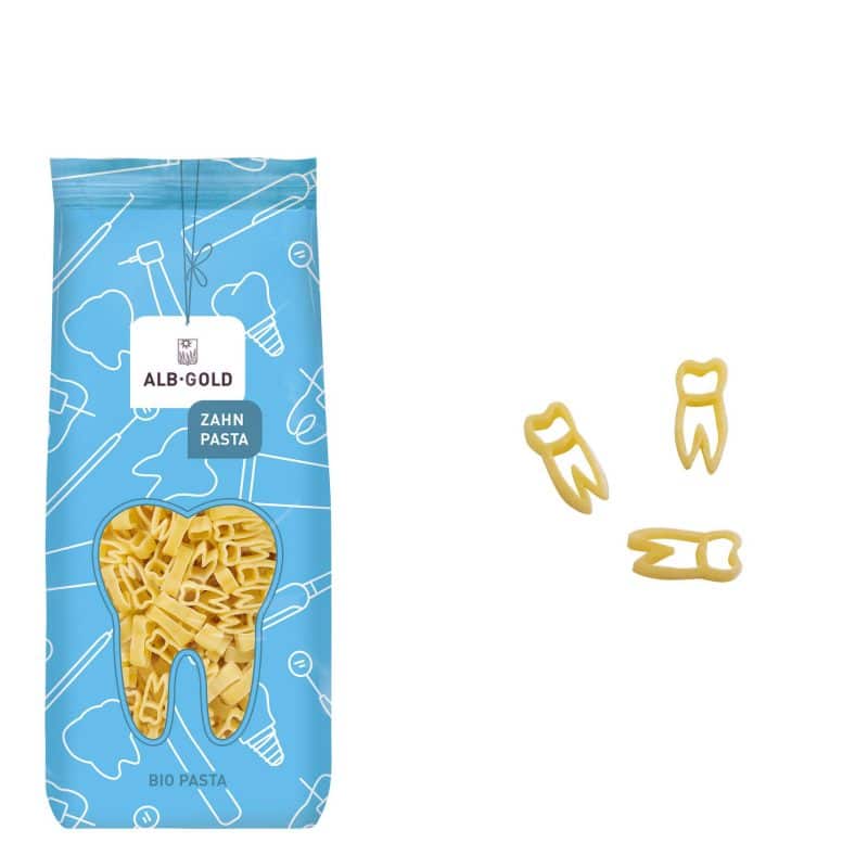 Alb-Gold Bio Zahn Pasta Motivnudeln