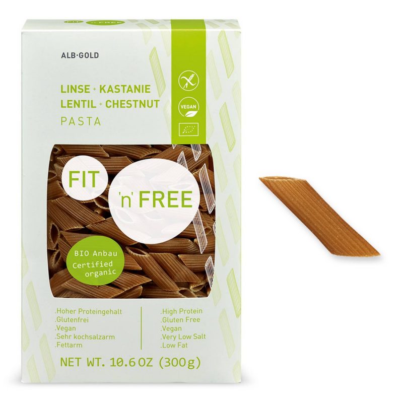ALB-GOLD Bio FIT´n´FREE Linse + Kastanie Penne - 300 g – jetzt kaufen bei Stadtmühle Waldenbuch Onlineshop