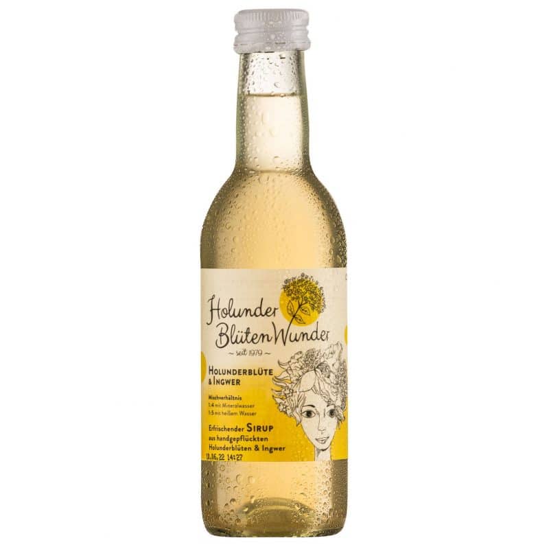 HolunderBlütenWunder Sirup Holunderblüte & Ingwer 0,25 l – jetzt kaufen bei Stadtmühle Waldenbuch