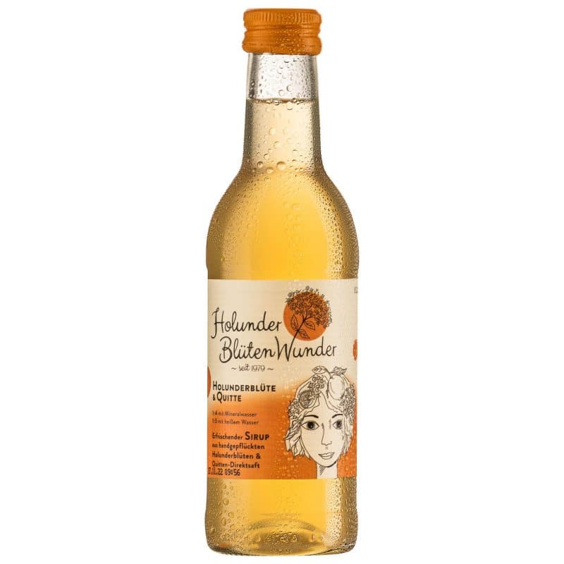 HolunderBlütenWunder Sirup Holunderblüte & Quitte 0,25 l – jetzt kaufen bei Stadtmühle Waldenbuch