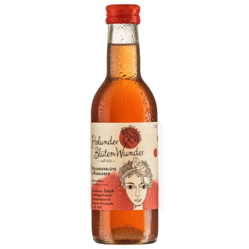 HolunderBlütenWunder Sirup Holunderblüte & Rhabarber 0,25 l – jetzt kaufen bei Stadtmühle Waldenbuch