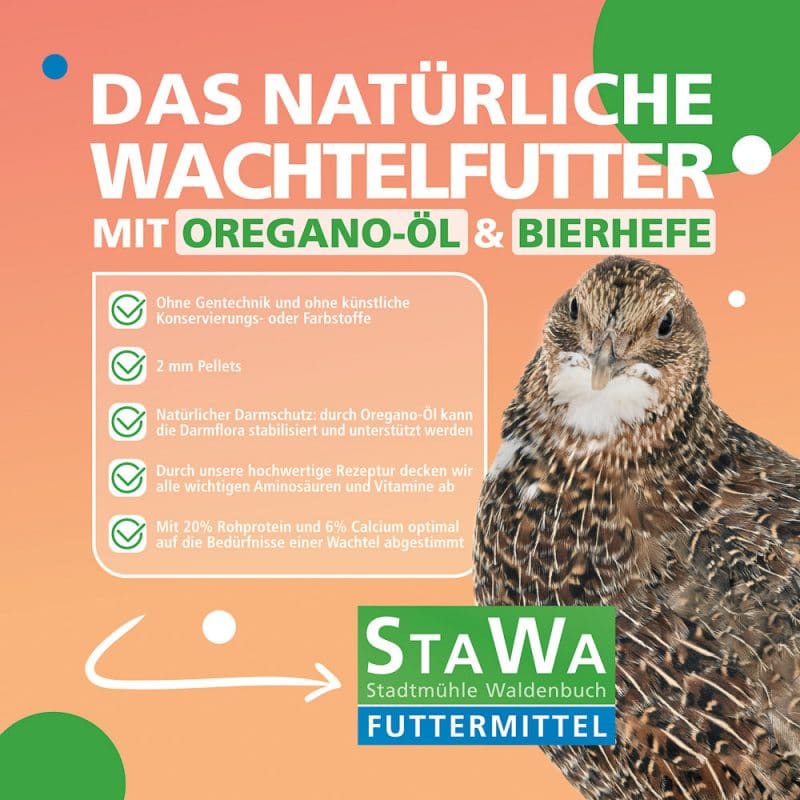 StaWa Wachtelkorn Premium Wachtelfutter | ohne Gentechnik | ohne künstliche Konservierungs- und Farbstoffe – Detailbild 2 – jetzt kaufen bei Stadtmühle Waldenbuch