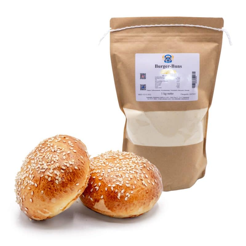 Brioche Burger Buns Backmischung aus Gelbweizenmehl 1 kg – jetzt kaufen bei Stadtmühle Waldenbuch Onlineshop