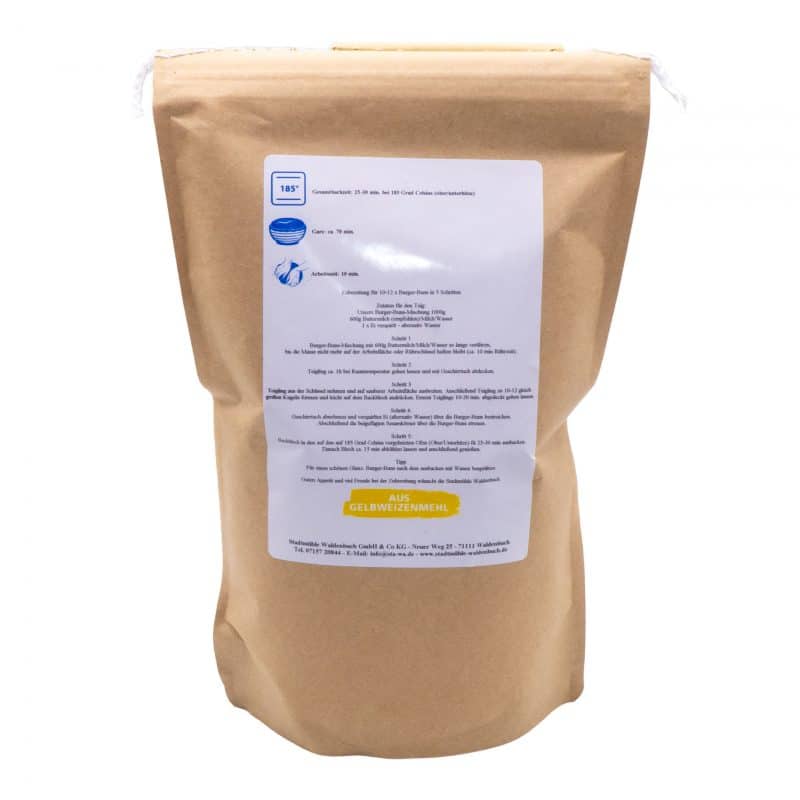 Brioche Burger Buns Backmischung aus Gelbweizenmehl 1 kg – Detailbild 2 – jetzt kaufen bei Stadtmühle Waldenbuch