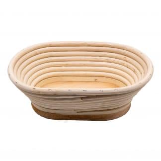 Gärkorb 20 x 14 cm, Holzboden glatt, Seitenwände gerillt, oval für 500g Brot – jetzt kaufen bei Stadtmühle Waldenbuch