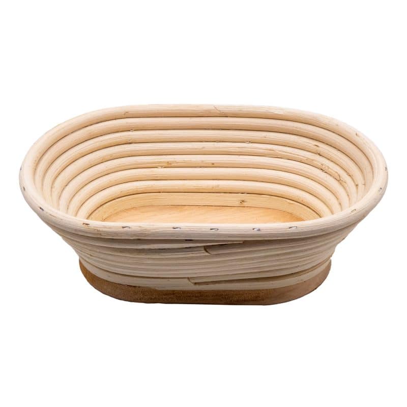 Gärkorb 20 x 14 cm, Holzboden glatt, Seitenwände gerillt, oval für 500g Brot – jetzt kaufen bei Stadtmühle Waldenbuch