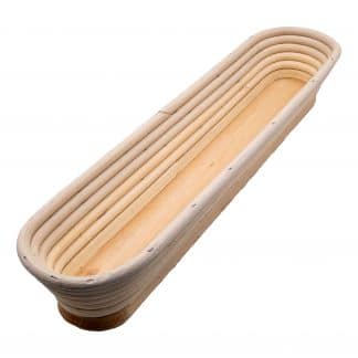 Gärkorb 40 x 8 cm, Holzboden glatt, Seitenwände gerillt, für 300g Brot – jetzt kaufen bei Stadtmühle Waldenbuch