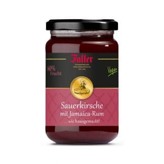 Faller Sauerkirsch-Konfitüre extra mit Jamaica-Rum 330g, wie hausgemacht! mit 60% Frucht – jetzt kaufen bei Stadtmühle Waldenbuch