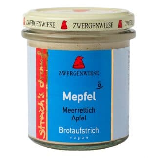 Zwergenwiese Streich’s drauf Mepfel - Meerrettich, Apfel, 160g – jetzt kaufen bei Stadtmühle Waldenbuch