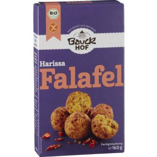 Bauckhof Mühle, Bio Harissa Falafel Mix, glutenfrei 160g – jetzt kaufen bei Stadtmühle Waldenbuch Onlineshop