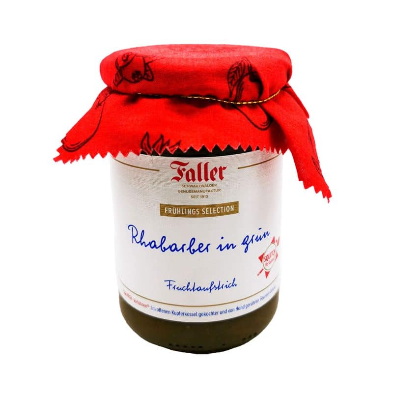 Produktbild Faller Fruchtaufstrich Rhabarber in Grün