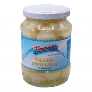 Glas Silberzwiebeln