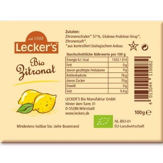 leckers Bio Zitronat