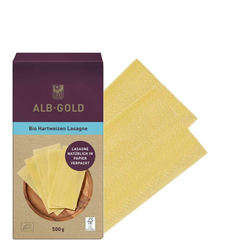 ALB-GOLD Bio Hartweizen Lasagne – Detailbild 1 – jetzt kaufen bei Stadtmühle Waldenbuch