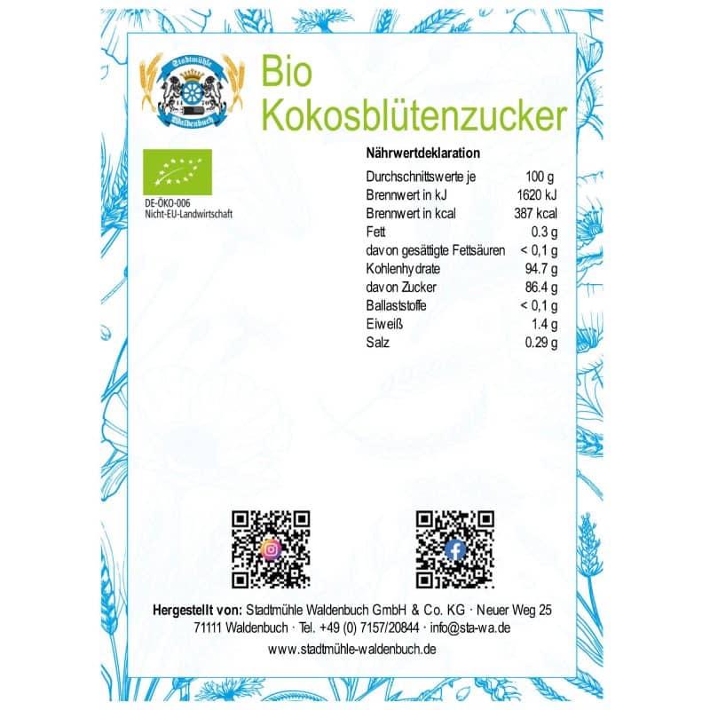 Bio Kokosblütenzucker – Detailbild 1 – jetzt kaufen bei Stadtmühle Waldenbuch
