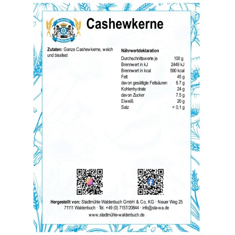Cashewkerne – Detailbild 2 – jetzt kaufen bei Stadtmühle Waldenbuch