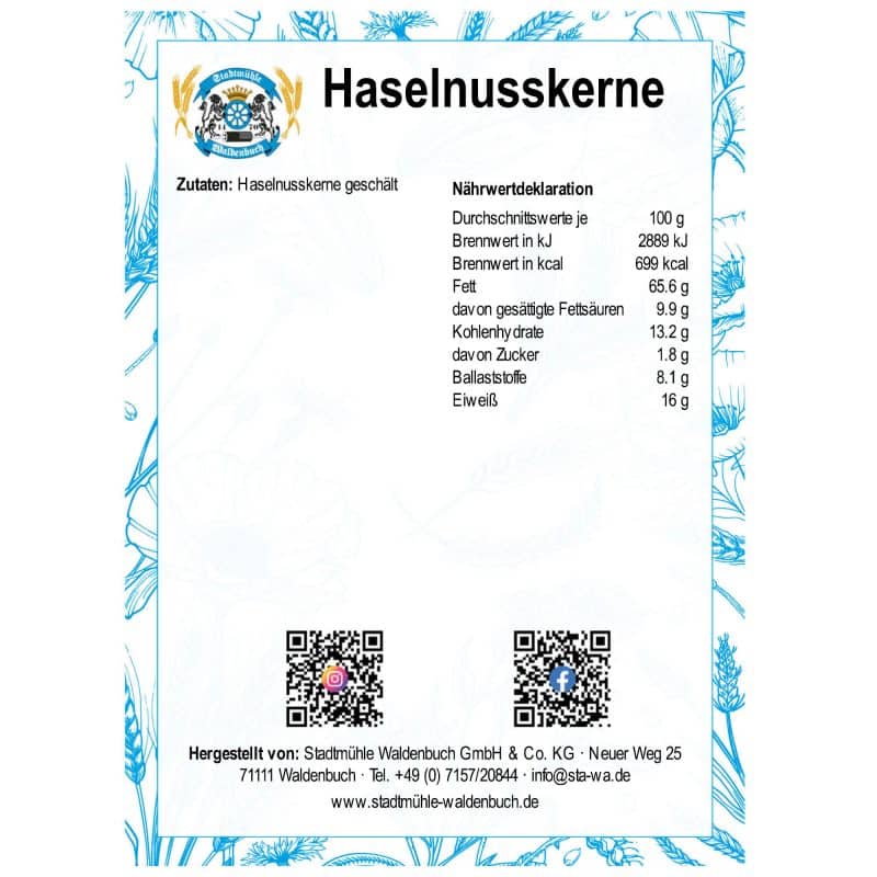 Haselnusskerne – Detailbild 1 – jetzt kaufen bei Stadtmühle Waldenbuch