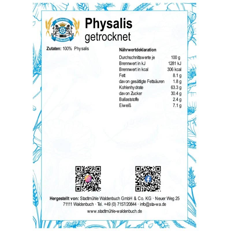 Physalis getrocknet – Detailbild 1 – jetzt kaufen bei Stadtmühle Waldenbuch