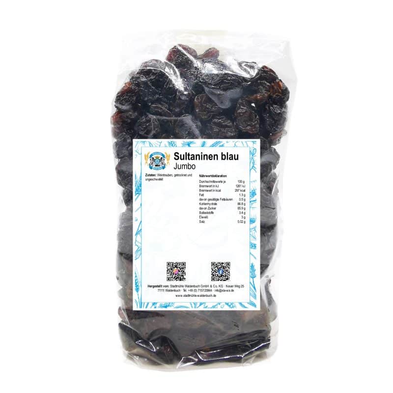 Sultaninen blau Jumbo – jetzt kaufen bei Stadtmühle Waldenbuch