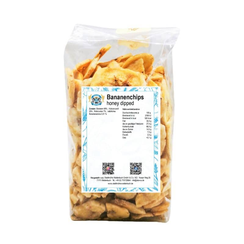 Bananenchips honey dipped – jetzt kaufen bei Stadtmühle Waldenbuch
