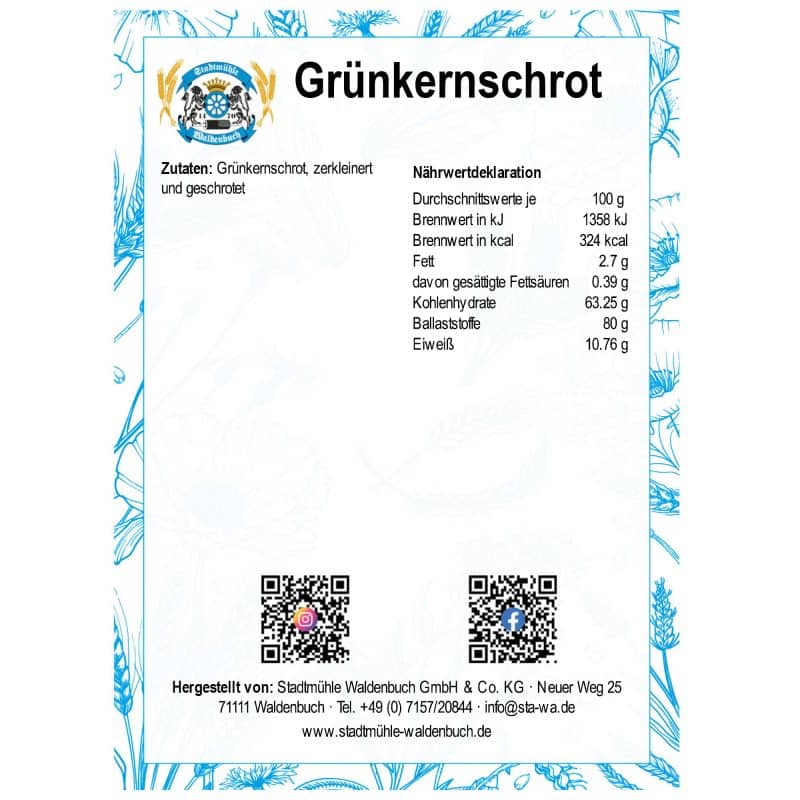 Grünkernschrot – Detailbild 2 – jetzt kaufen bei Stadtmühle Waldenbuch