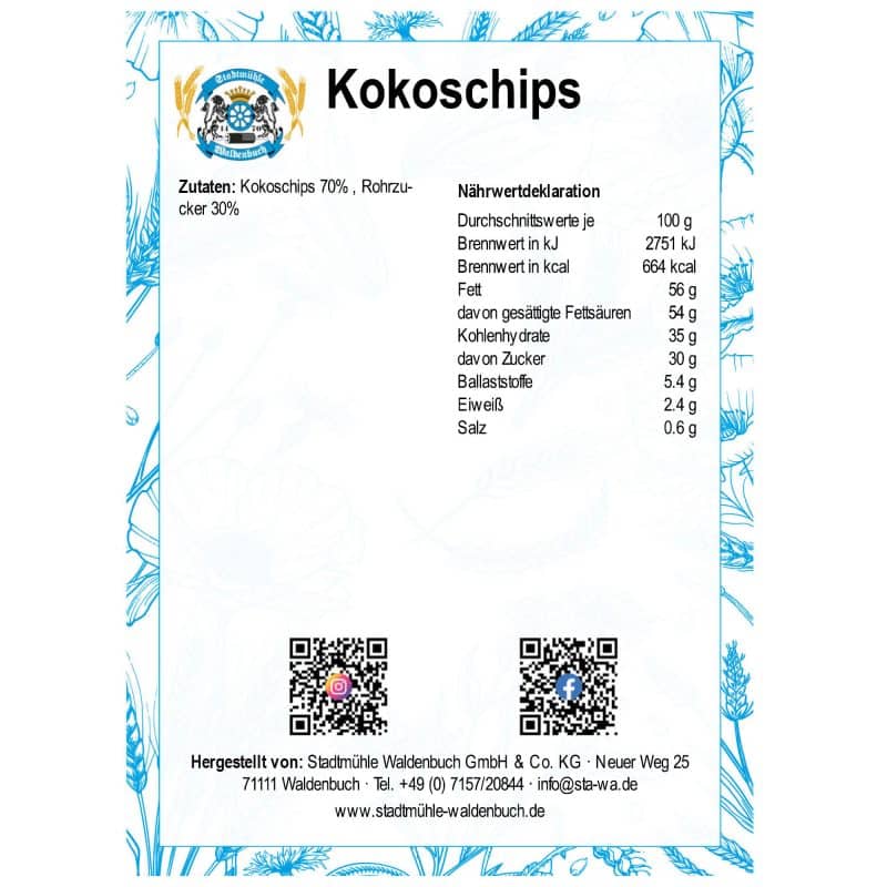 Kokoschips – Detailbild 2 – jetzt kaufen bei Stadtmühle Waldenbuch