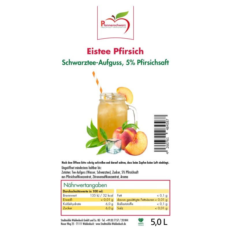 Eistee Pfirsich Bag-in-Box 5 L – Detailbild 3 – jetzt kaufen bei Stadtmühle Waldenbuch
