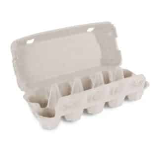 10er Eierschachtel weiß – unbedruckt & hygienisch | Stadtmühle Waldenbuch