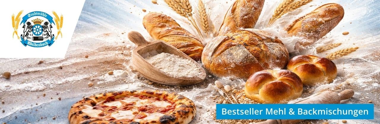 Banner Bestseller Mehl und Backmischungen Infoseite